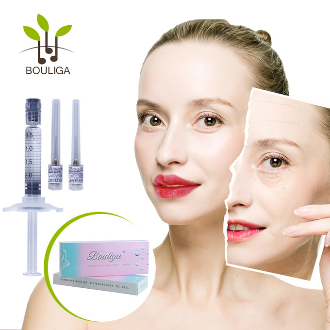 Transparent Injectable Hyaluronic Acid Dermal Filler Cross Linked For Skin Tighten