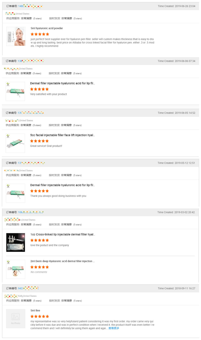 3ml Injectable Hyaluronic Acid Dermal Filler Crosslinked And Non Crosslinked Gel