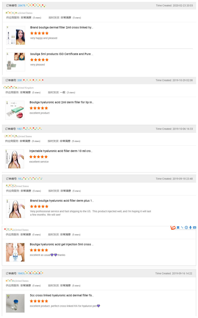 3ml Injectable Hyaluronic Acid Dermal Filler Crosslinked And Non Crosslinked Gel